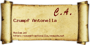 Czumpf Antonella névjegykártya